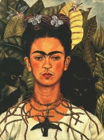 Frida kahlo self portrait with thorn necklace and hummingbird essay