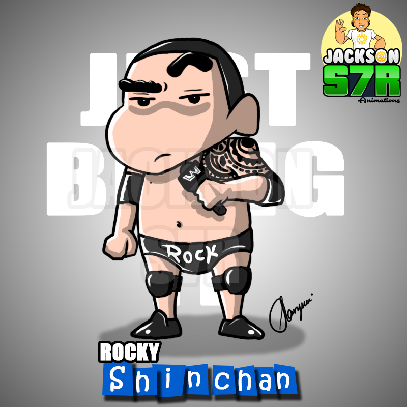 shin chan wwe rock version rocky shin chan just bring it