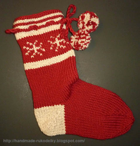 Hand Made Rukodelky Knitted Christmas Stocking Pattern