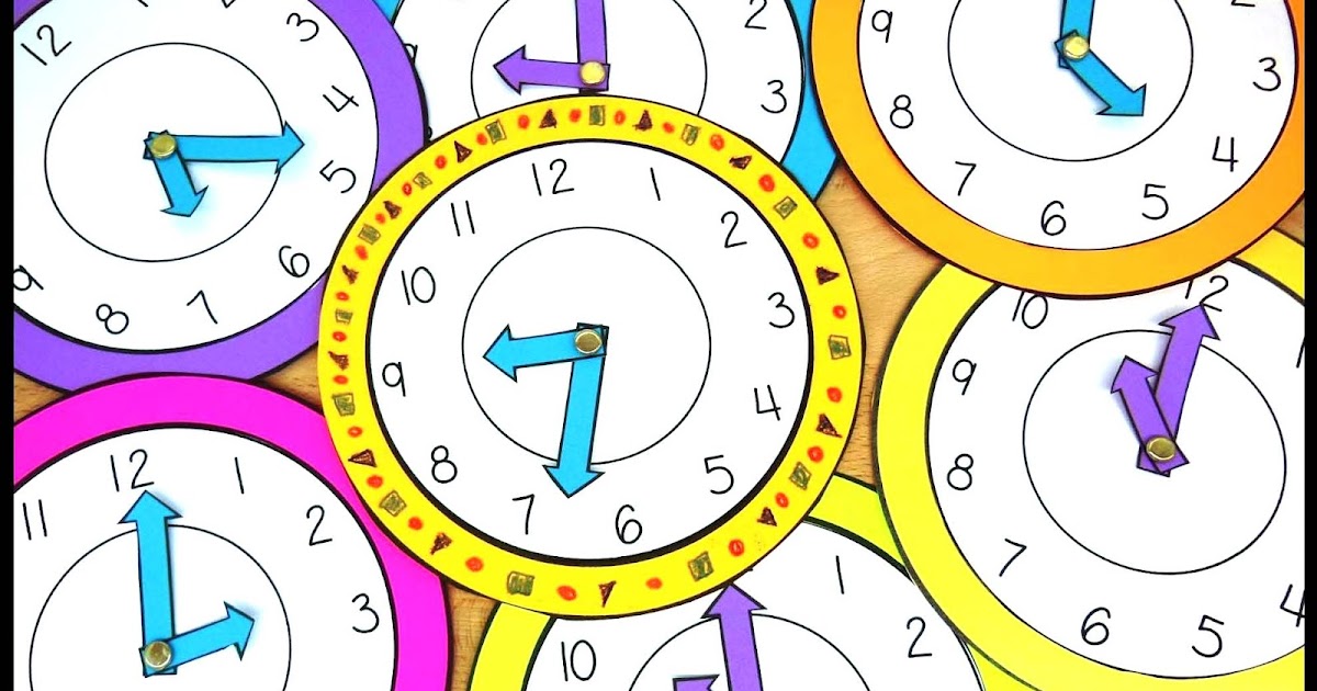 Lessons by Molly Analog Paper Clock for Kids with Moveable Hour and