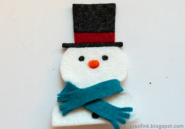 Layers of ink - Snowman Wall-hanging Tutorial by Anna-Karin Evaldsson, with Simon Says Stamp Picturebook Snowman.
