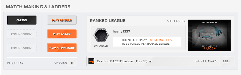 Matchmaking faceit