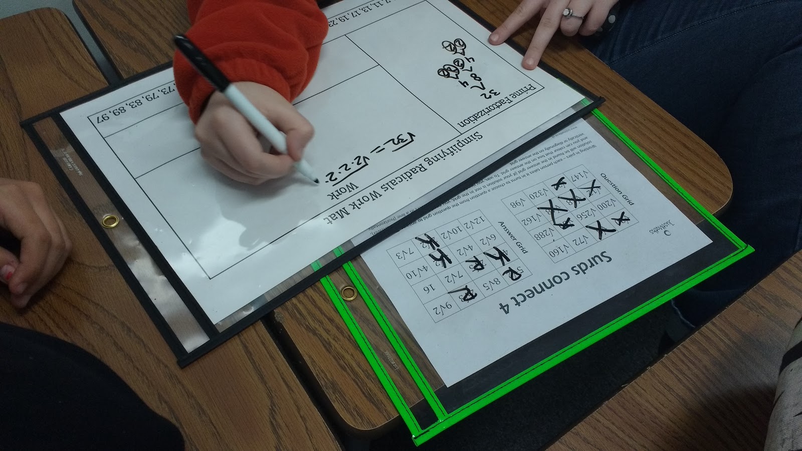 Math = Love Dry Erase Work Mat for Simplifying Radicals