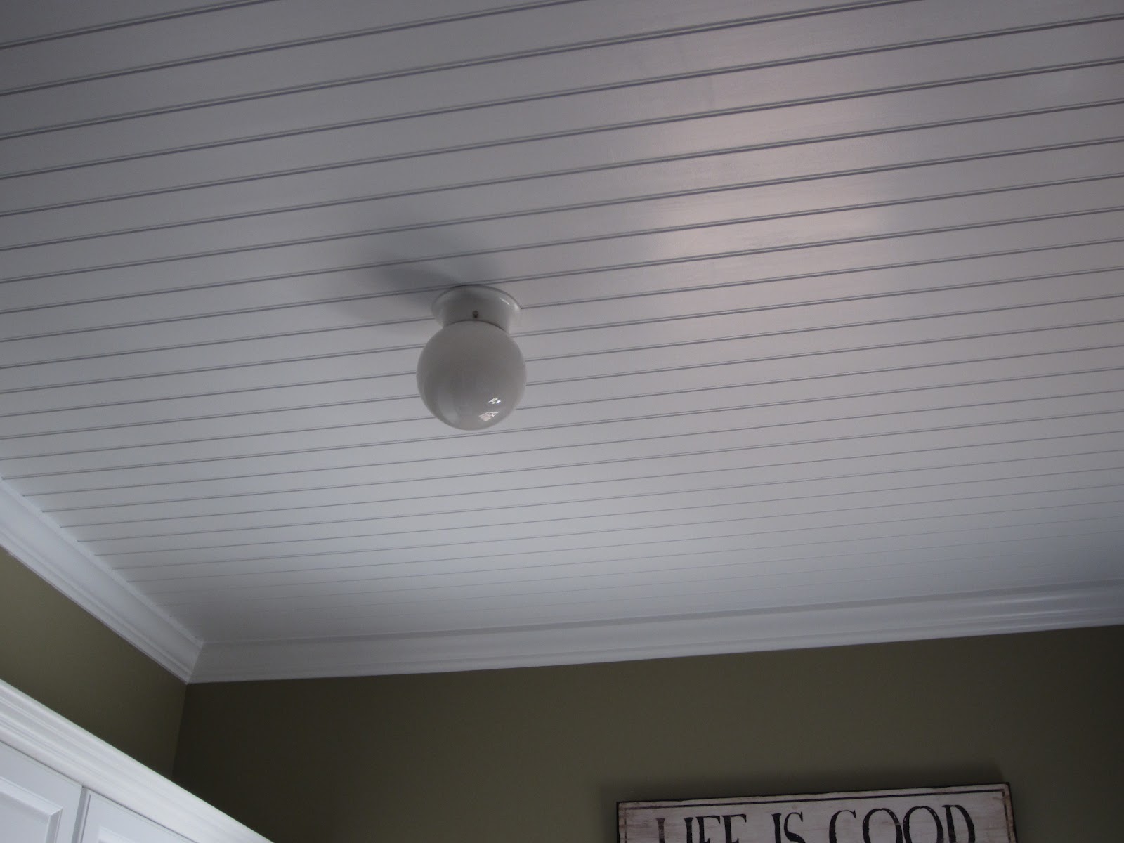 How to Paint a Beadboard Ceiling Calypso in the Country