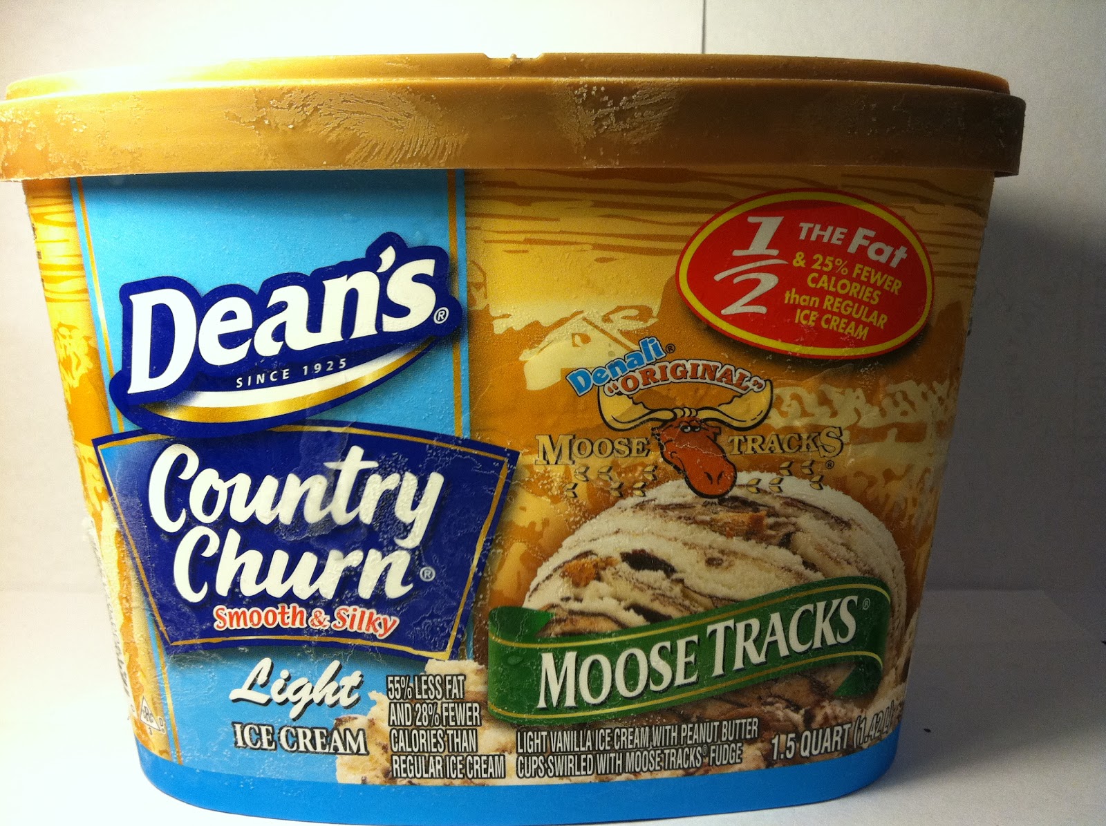 Crazy Food Dude Review Dean's Country Churn Low Fat Denali Moose Tracks Ice Cream