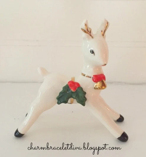 Inarco white porcelain reindeer 