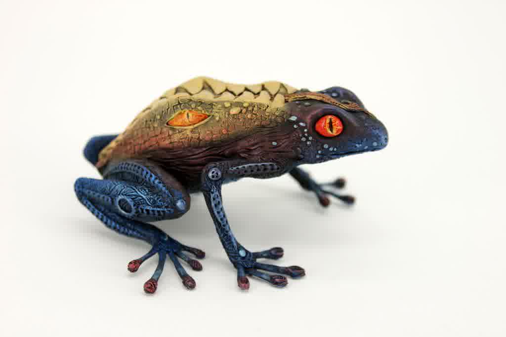Fantasy animal sculpture made of velvet clay art craft projects