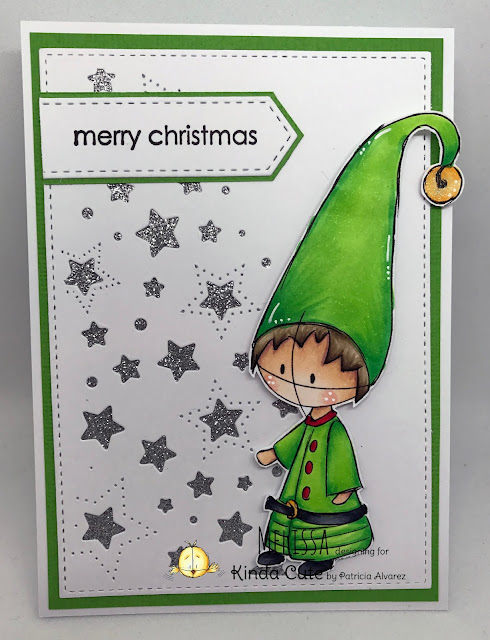 Christmas card with an elf