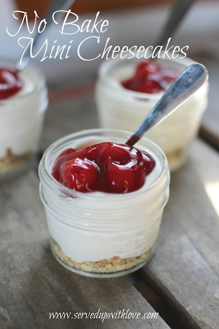 No Bake Mini Cheesecakes recipe from Served Up With Love