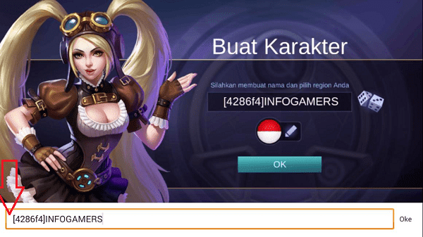 Membuat Nick Mobile Legends Cara Membuat Nick Hide dan Bewarna