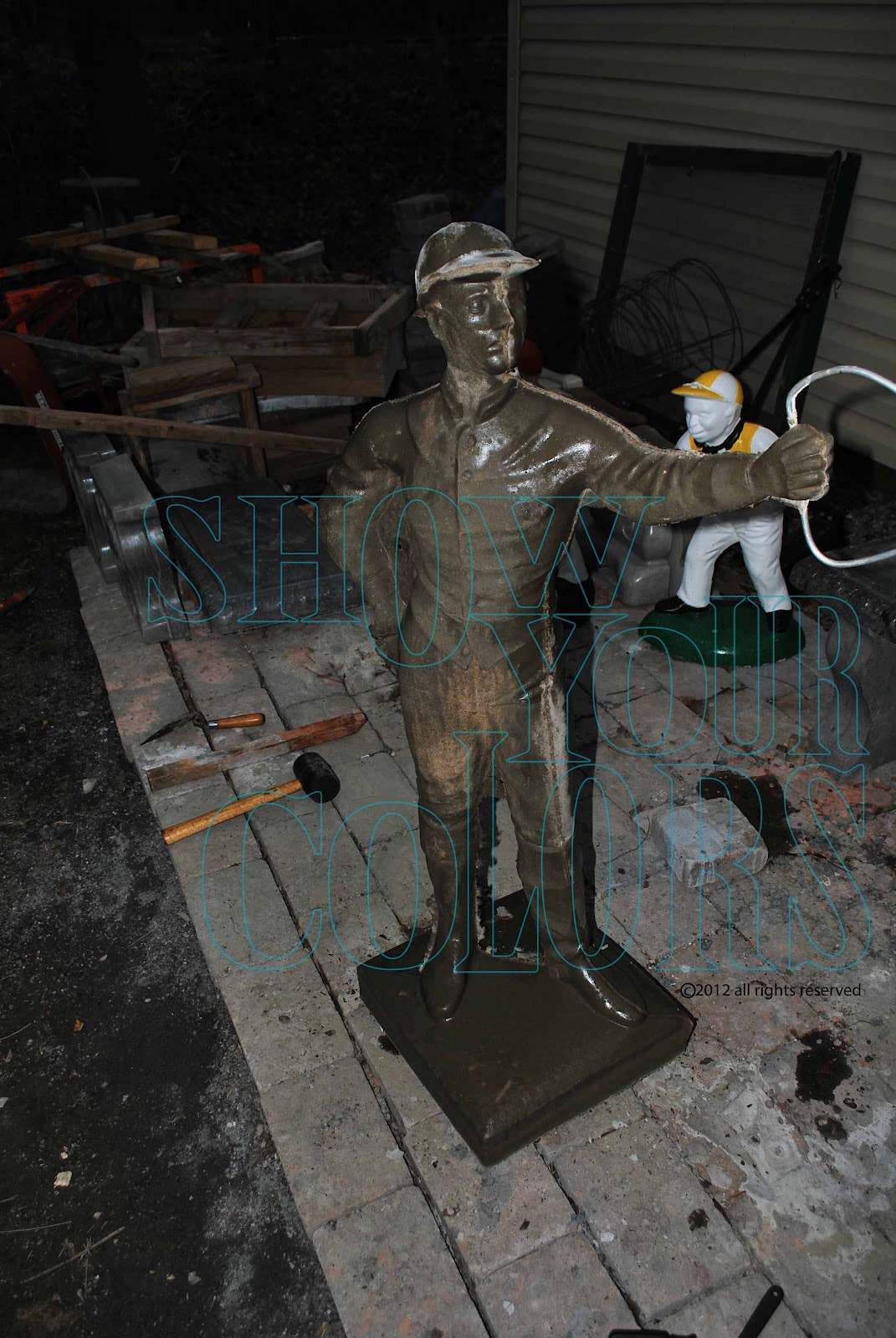 Show Your Colors First Cavalier Cement Jockey Pour