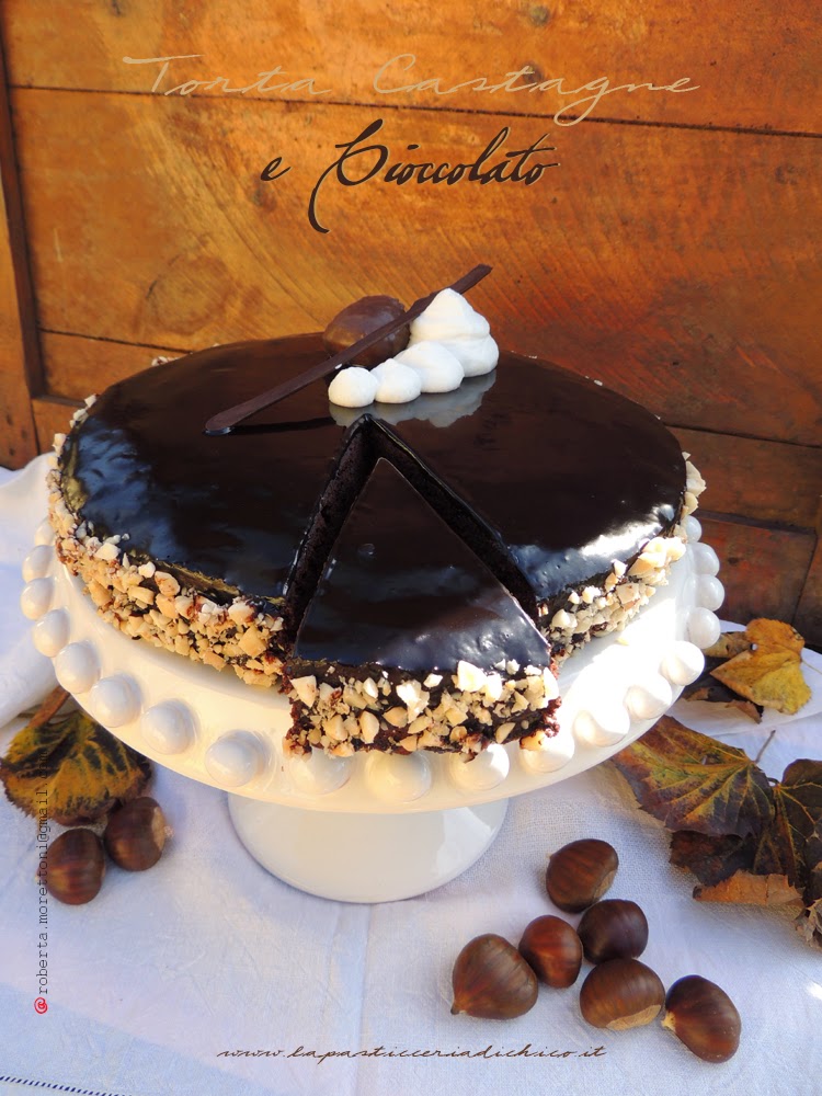 Foto Torta castagne e cioccolato