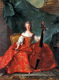 Portrait of Madame Henriette playing the Viola da Gamba by Jean-Marc Nattier, 1754