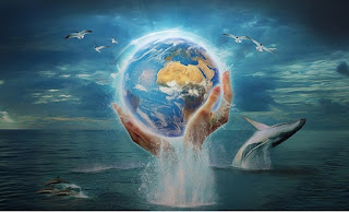 joint hands together to save our planet, to save our earth