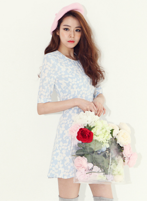 [Dabagirl] Floral Print Flare Dress | KSTYLICK - Latest Korean Fashion ...