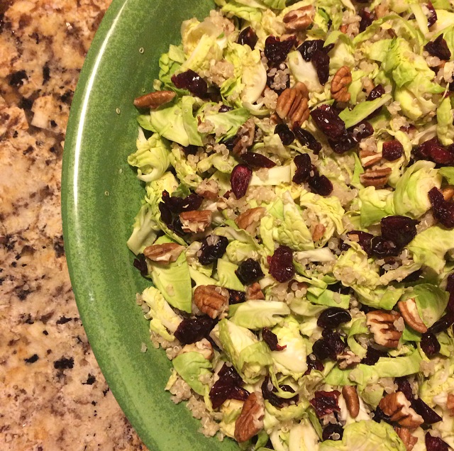 MC Squared Brussels Sprout, Quinoa & Cranberry Salad