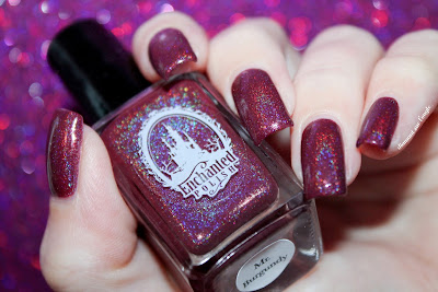 Swatch of the nail polish "Mr Burgundy" from Enchanted Polish