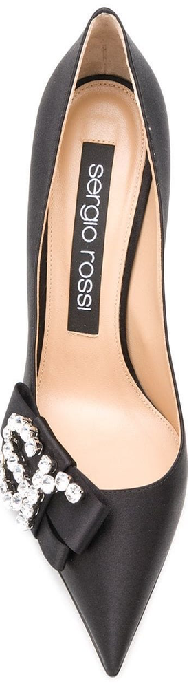SERGIO ROSSI embellished bow pumps