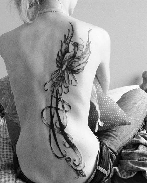 woman back phoenix tattoo tumblr kadın sırtı ana kuşu dövmesi woman back phoenix tattoo tumblr kadın sırtı ana kuşu dövmesi