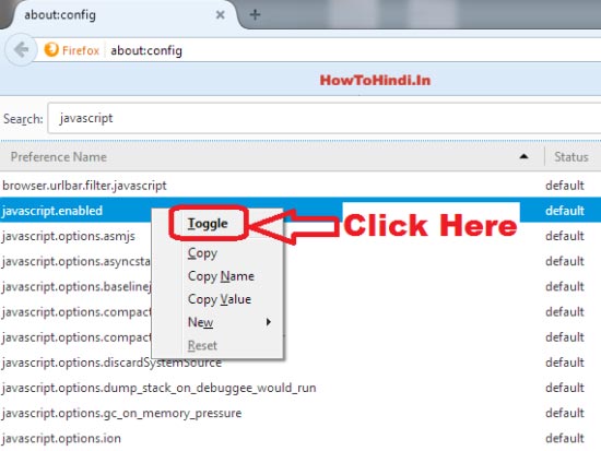 How To Disable Javascript In Mozilla Firefox Browser In Hindi - Browser urlbar filter javascript