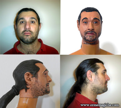 orme magiche ritratti personalizzati su commissione scultura viso action figure modellino piccolo ritratto 