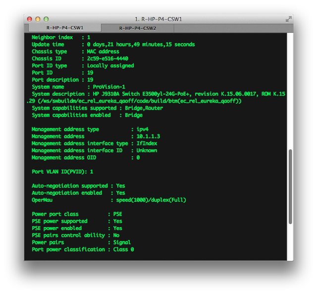 Wired IT Using LLDP (CDP) with HP Comware and Provision switches.