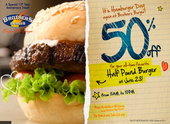 Brothers Burger at 50% Off TODAY!
