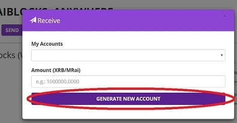 nueva cuenta monedero raiblocks XRB nueva cuenta monedero raiblocks XRB