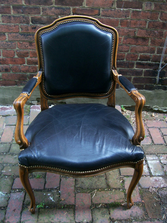 Onsherman Antique French Provincial Furniture Naugahyde Arm Onsherman Antique French Provincial Furniture Naugahyde Arm Chair Shabby Chic