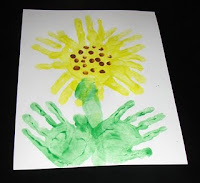 Sunflower Fingerprint Cards Sunflower Fingerprint Cards