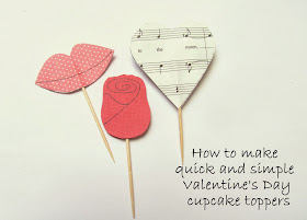 Valentine cupcake topper tutorials by Pink Flamingo Handcrafting
