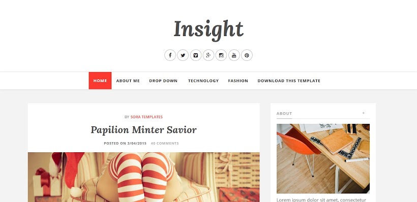 Insight Free Blogger Template