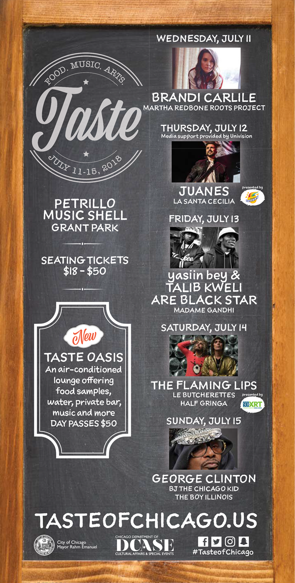 38th Annual Taste of Chicago July 1115 in Grant Park, Chicago