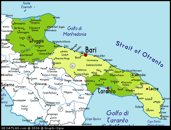 Mappa della Città di Provincia Regionale Italia: Cartina Politica della