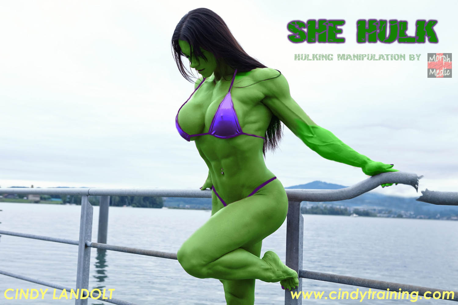 My rendition of the Beautiful Miss Cindy Landolt as She-Hulk.