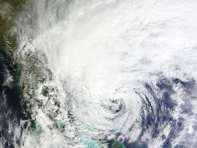 foto satelite del huracan sandy