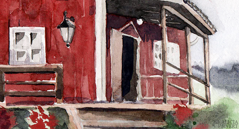 "Q236", aquarelle by Alicia Sivertsson.