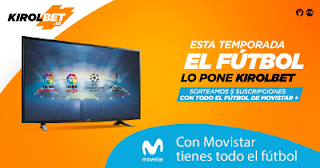 Kirolbet sortea 5 packs con todo el futbol 2018-2019 hasta 24 septiembre Kirolbet sortea 5 packs con todo el futbol 2018-2019 hasta 24 septiembre