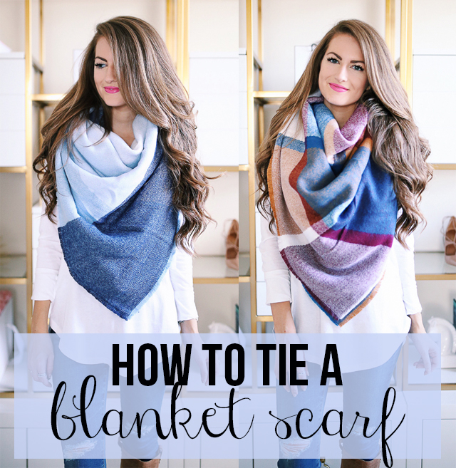 Southern Curls & Pearls Quick Tutorial How to Tie a Blanket Scarf