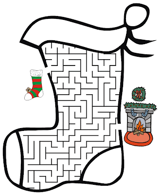 6 Easy Christmas Mazes For Kids