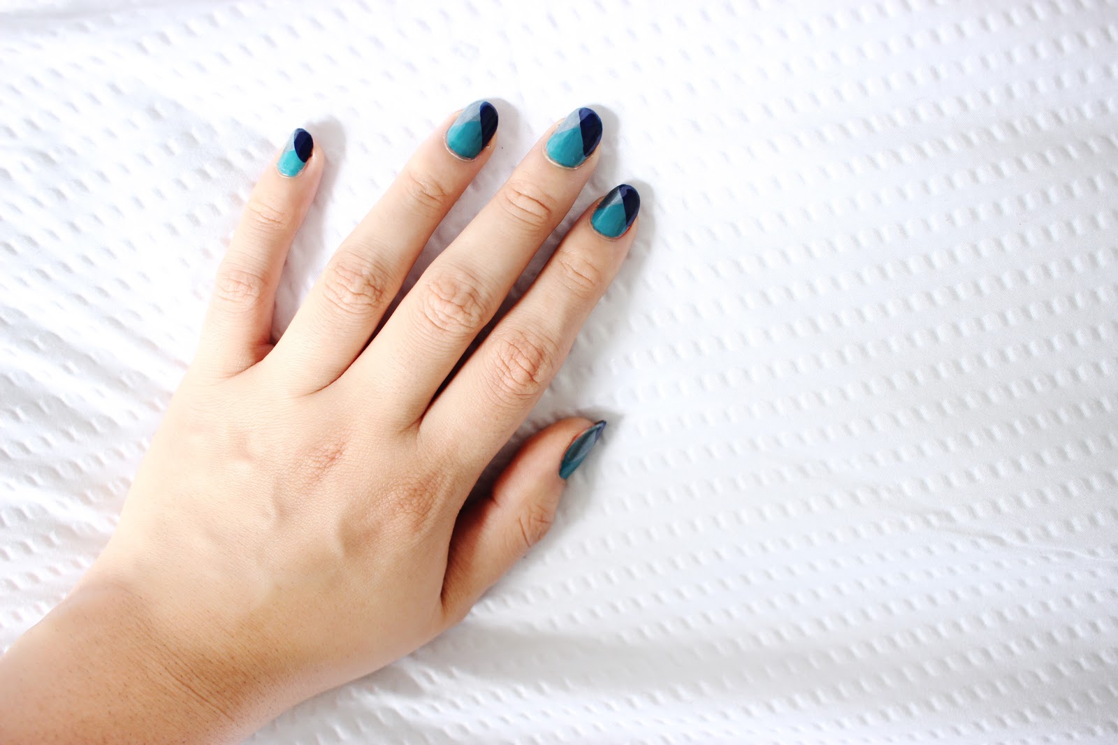 Nails of the Day Color Block Nail Art Laura Neuzeth