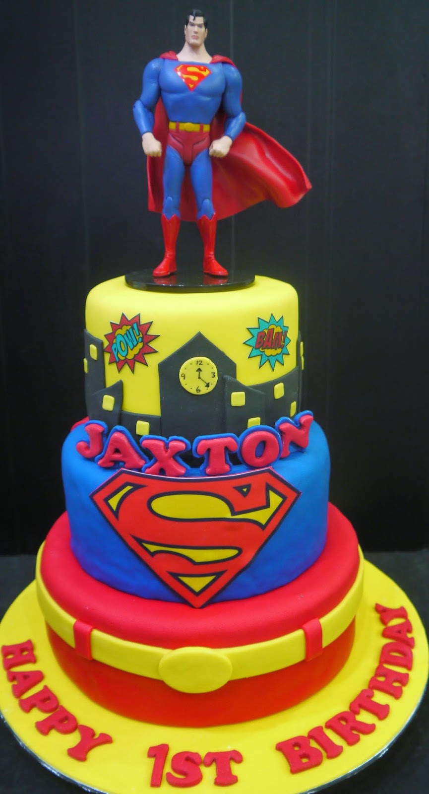 Cupcake Divinity Jaxton's Superman cake