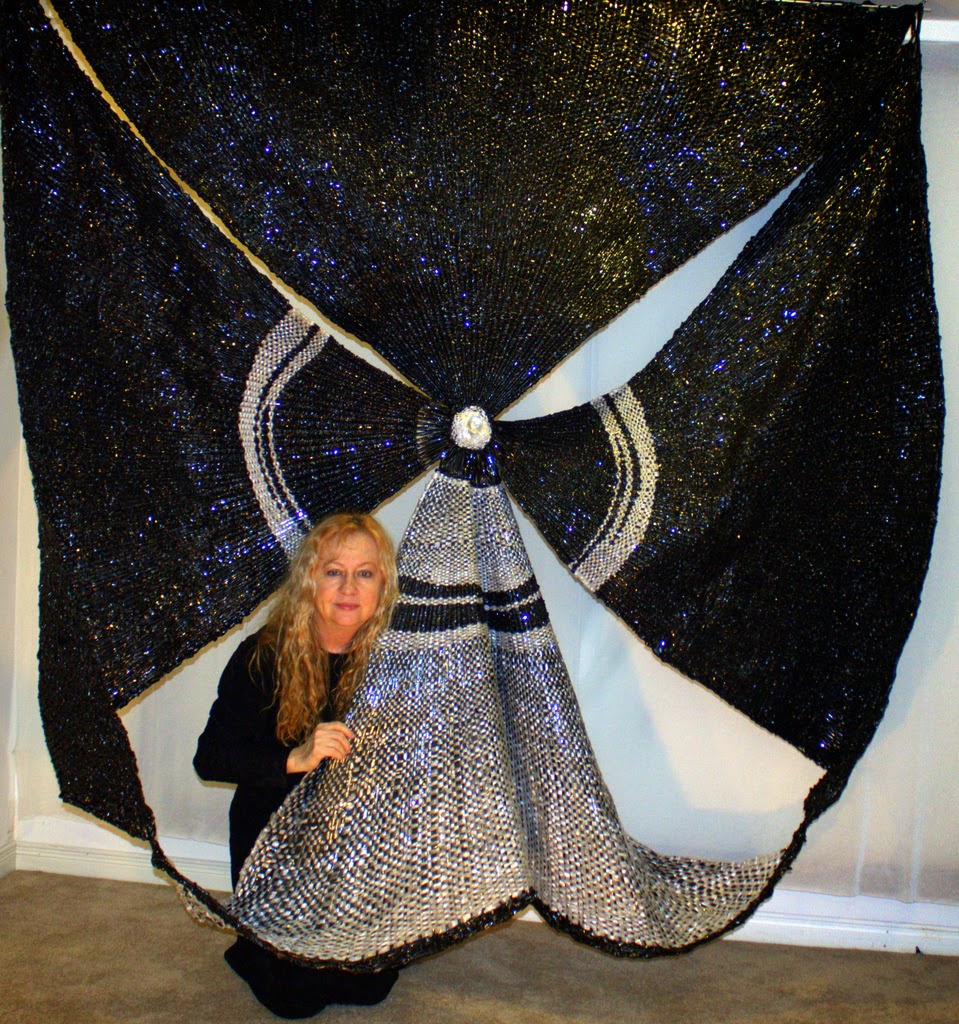 Krystyna Sadej art made of recyclable material Tapestries made with recyclable materials