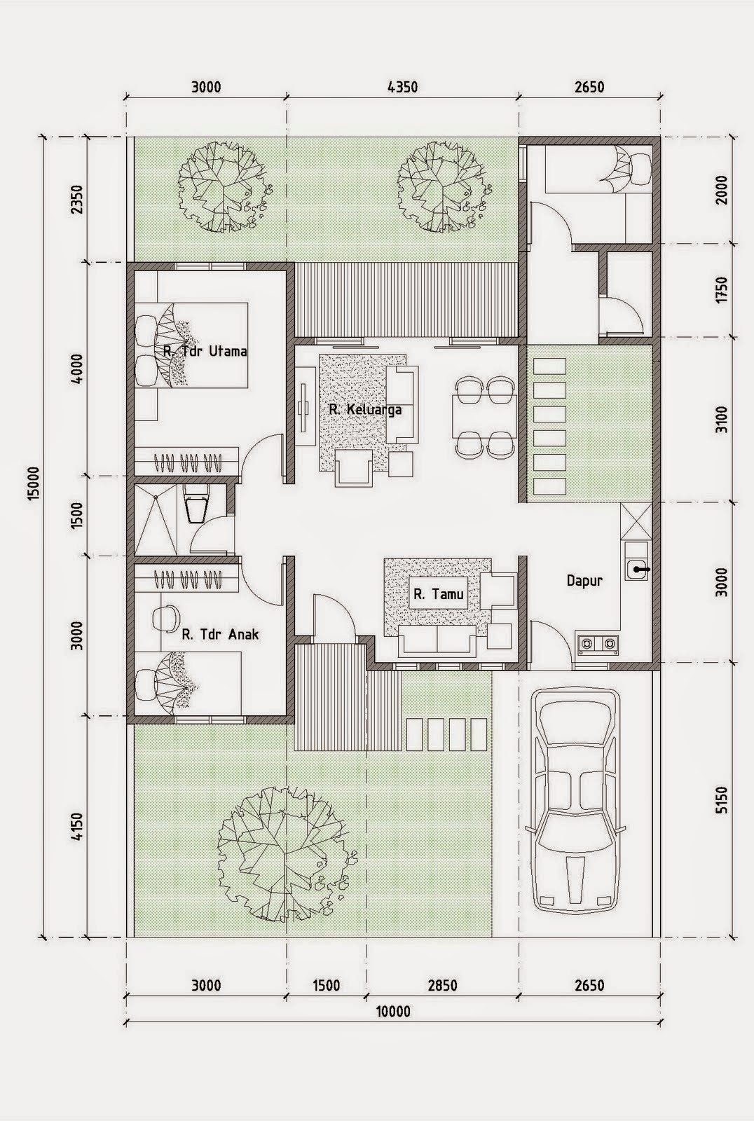 106 Desain Rumah Minimalis Modern Luas 100 Meter Gambar Desain