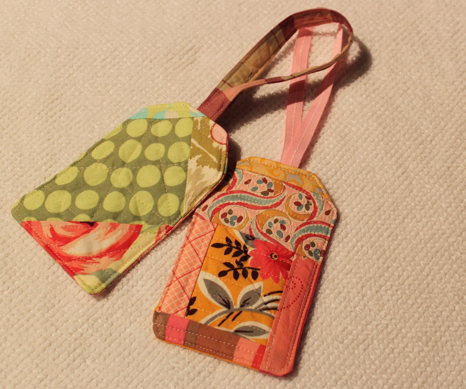 The Running Thimble Fabulous Quilted Luggage Tags Tutorial