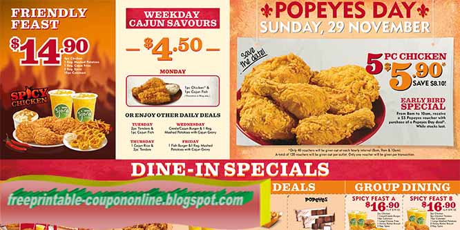 Popeyes printable coupons april 2018