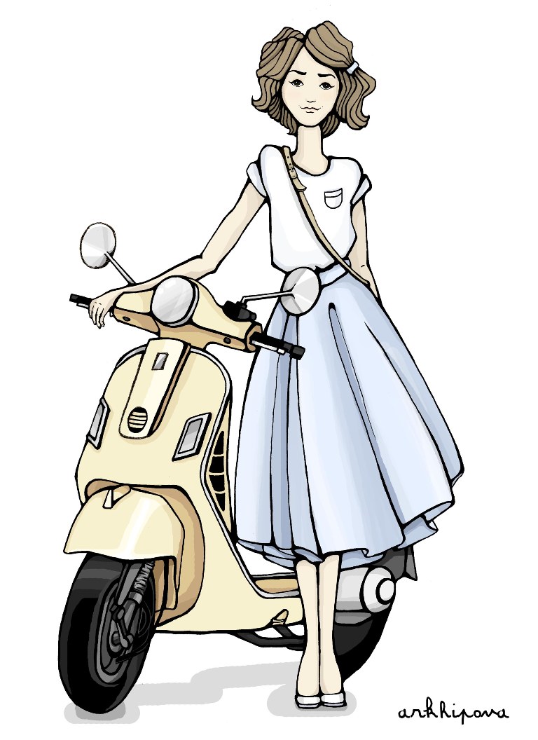 Vespa иллюстрации