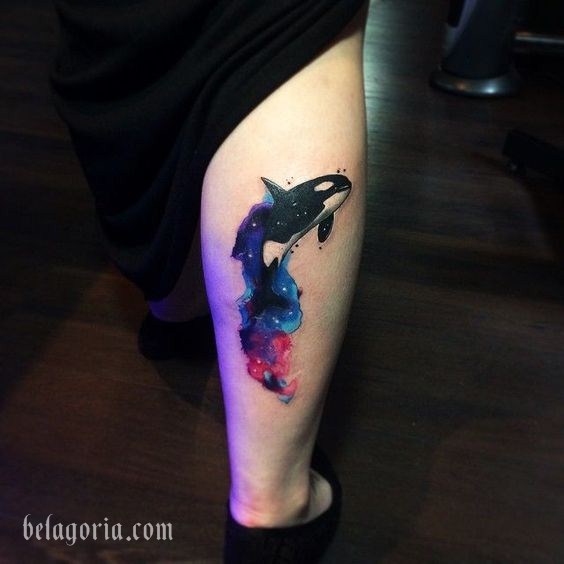 tatuaje de orca la ballena asesina