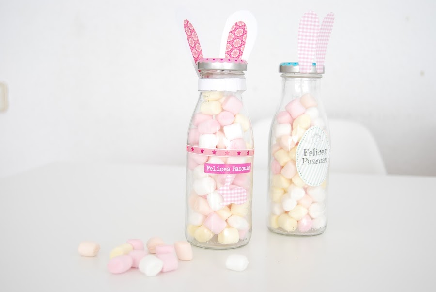 chuches para pascua. Easter candy in a bottle