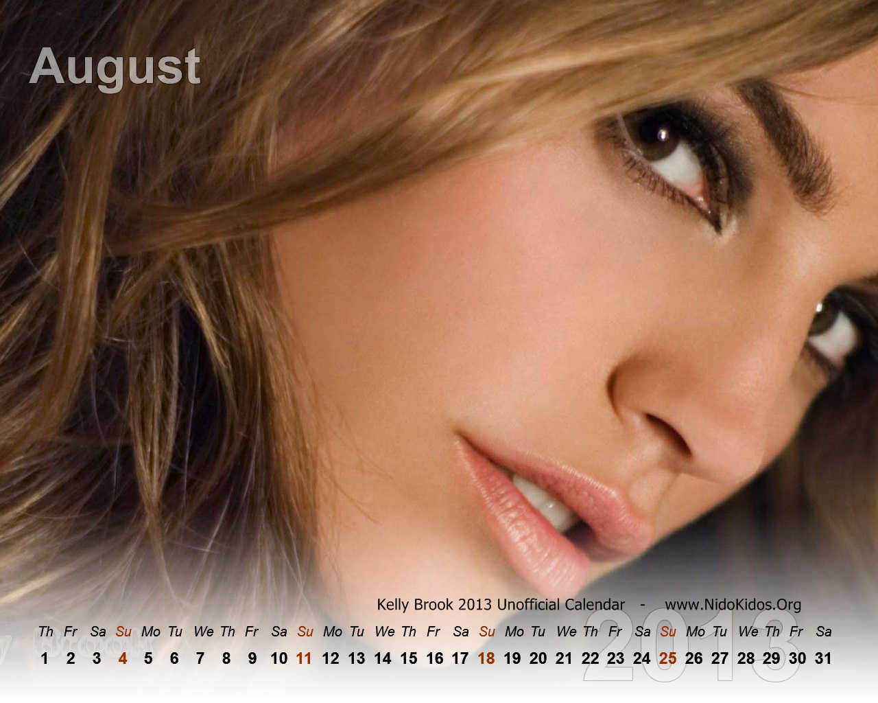 Kelly Brook 2013 Unofficial Calendar